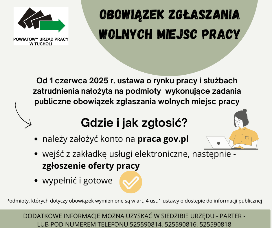 Zdjęcie artykułu Obowiązek zgłaszania wolnych miejsc pracy