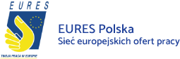 Logotyp EURES Polska - Sieć europejskich ofert pracy